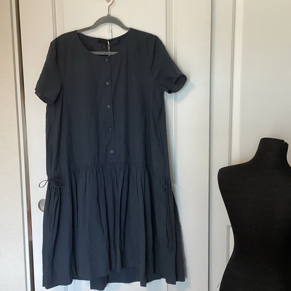 Cos Short Sleeve Button-Down Dropwaist Dress M NWT - Picture 1 of 10
